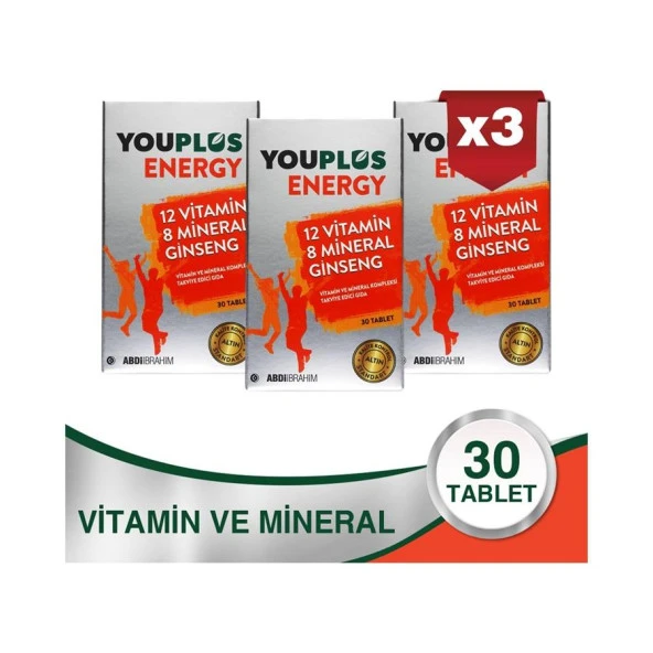 Youplus Energy Multivitamin 30 Tablet 3 Adet