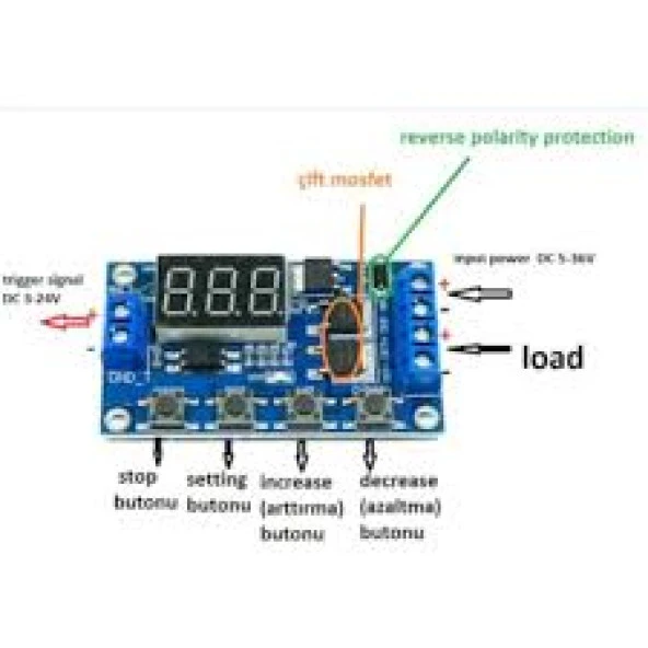 Gözelerelektronik-5-36V Zamanlayıcı Modül - Resim 3