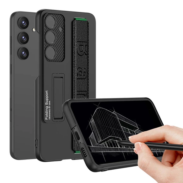 Vendas Samsung Galaxy S24 Plus Kılıf Standlı El Tutacaklı Zore Band Kapak - 6