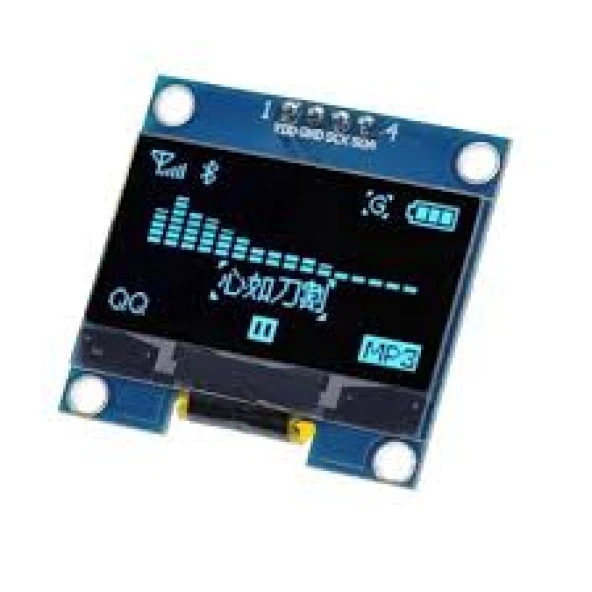 128X64 0.96 İnch Oled Mavi Grafik Lcd Ekran - Ssd1306 - 4 Pin I2C ürün görseli 1