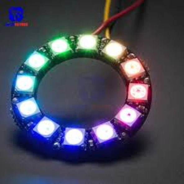 Gözelerelektronik-Neopixel 12'Li Halka 5050 Rgb Led Ws2812 Mikrokontrollü - Resim 2