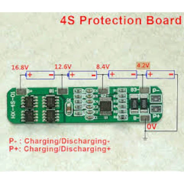 4S 12A Lityum Batarya Bms Balans Kartı Hx-4S-A01 ürün görseli 1