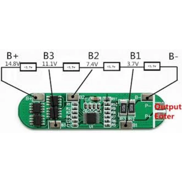 4S 12A Lityum Batarya Bms Balans Kartı Hx-4S-A01 - Resim 2