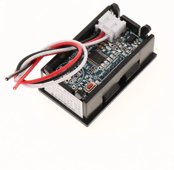 0-30V 3 Kablolu Dc Kırmızı Voltmetre - Resim 2