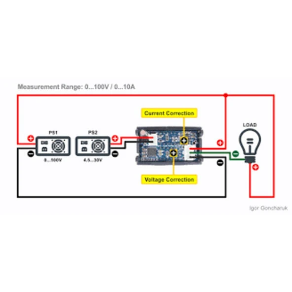 Dijital Ampermetre-Voltmetre Dc 0-30V 0-10A Dual - Resim 2