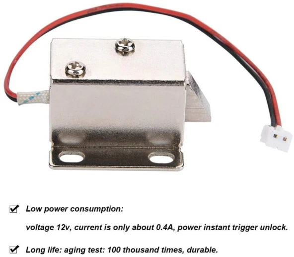 Elektronik Dolap Kapısı Kilidi İçin 12V Dc Solenoit Elektromıknat N11.2247 - 4