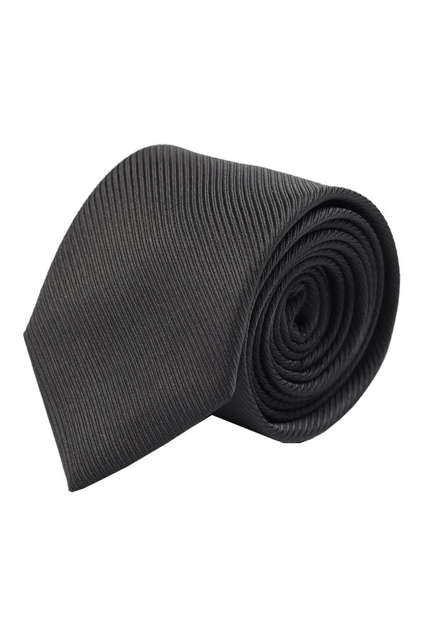 Esgue Hand Made Siyah Kravat Mendil Taşlı Gümüş Rengi Aslan Broş Hediye Seti - 3