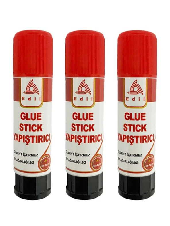 Edil Glue Stick Yapıştırıcı 9 Gr 3 Adet