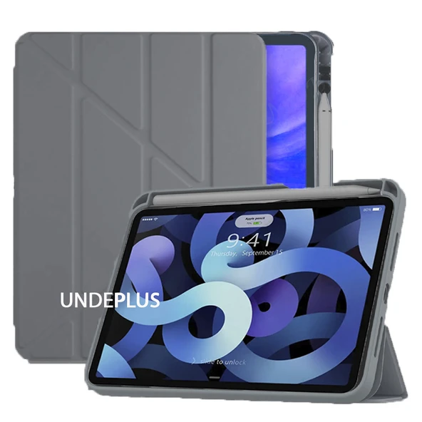 Apple iPad Pro 11 3. Nesil Kılıf Kalem Bölmeli Trifolding Case A2377 A2459 A2301 A2460