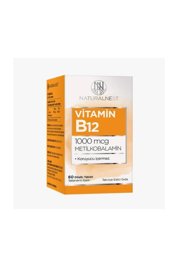 NaturalNest Vitamin B12 1000 Mcg - 60 Dilaltı Tablet