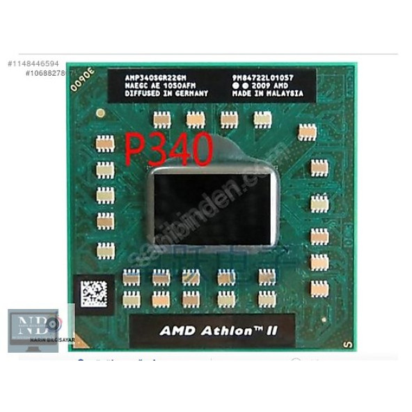 Amd Athlon 2 P340 2.2Ghz Dual-Core Laptop İşlemci Amp340Sgr22Gm