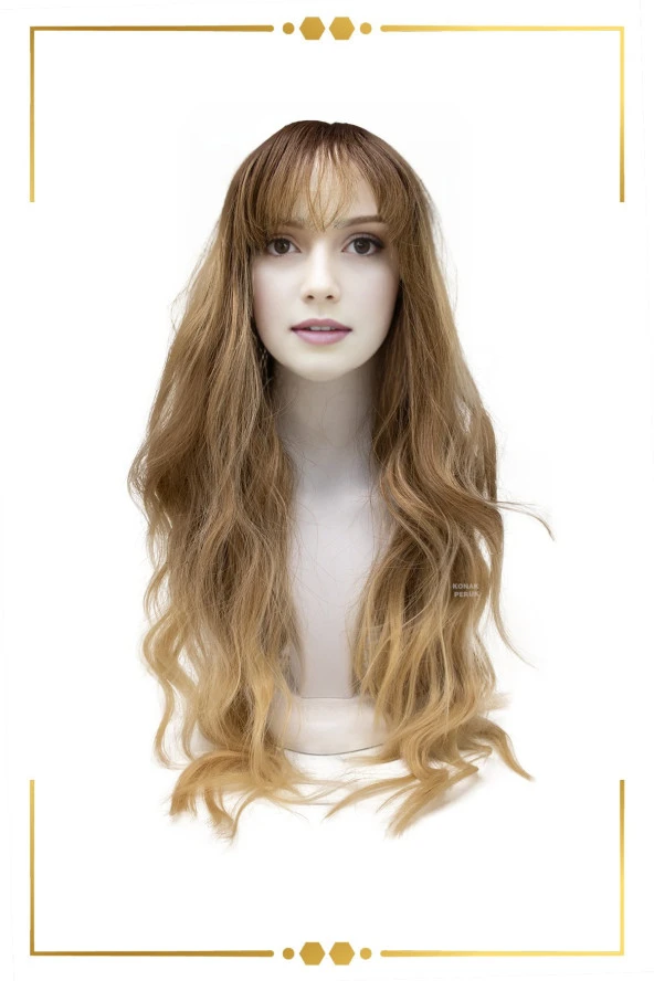 Balköpüğü Ombreli Su Dalgalı Fiber Sentetik Peruk - Resim 2