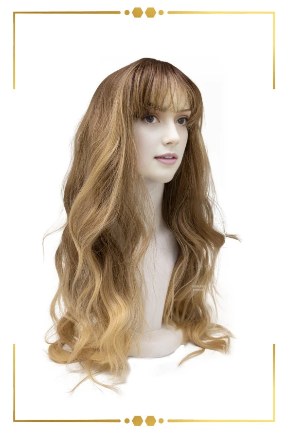 Balköpüğü Ombreli Su Dalgalı Fiber Sentetik Peruk - Resim 4