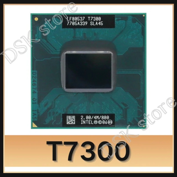 Intel Core 2 Duo T7300 SLA45 SLAMD 2.0 GHz çift çekirdekli çift iplik CPU işlemci 4M 35W soket P 2.EL