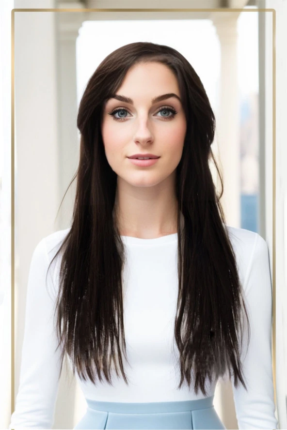 Fiber Sentetik Düz Perçemli Peruk - Kahve (FS-1782) - Resim 5