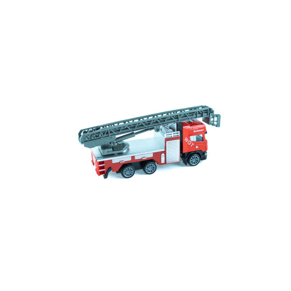 Oyuncak İtfaiye Kurtarma Kamyonu Metal Mini Çek Bırak 12 Cm - 2
