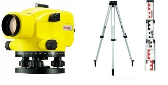 Leica Jogger 28 Optik Nivo SET -RMT01 Tripod + RMM05 Mira