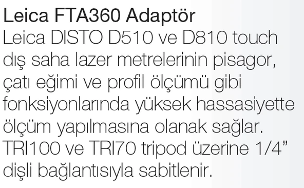 Leica FTA360 ADAPTÖR D510-D810 - 2