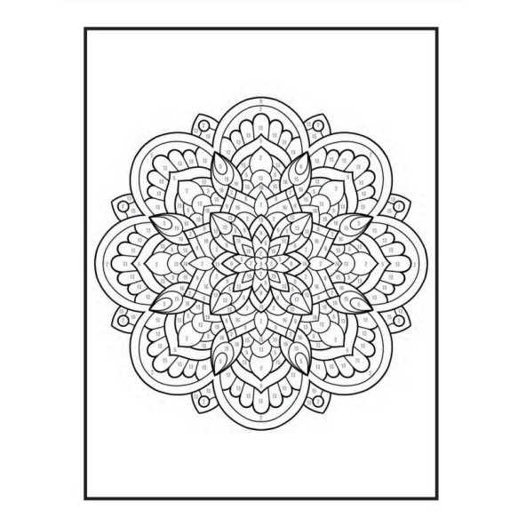 Sayılarla Mandala Boyama Kitabı  (100 MANDALA) - 3