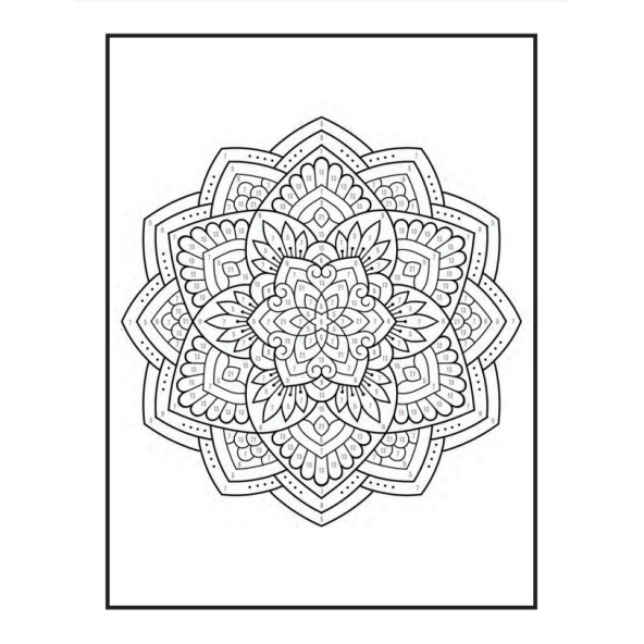 Sayılarla Mandala Boyama Kitabı  (100 MANDALA) - 4