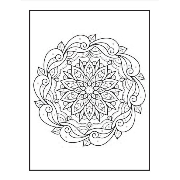 Sayılarla Mandala Boyama Kitabı  (100 MANDALA) - 6