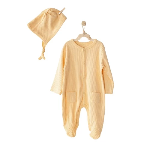 Andywawa AC23651 Modal Bebe Tulum Takım Yellow