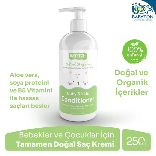 Babyton Bebek ve Çocuklar İçin Doğal Saç Kremi 250 ml