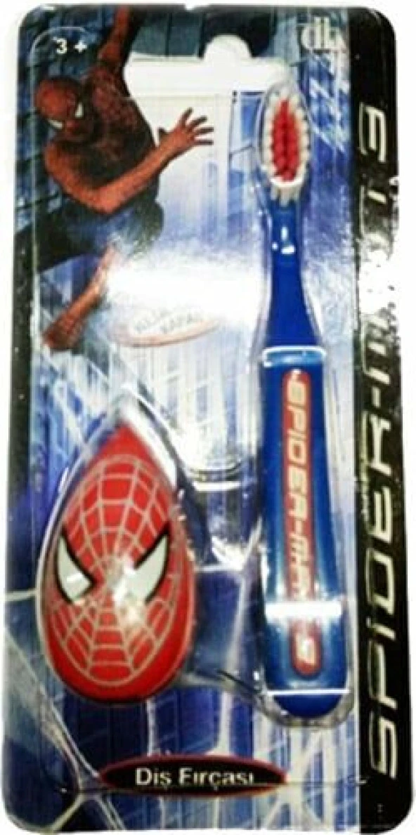 Spiderman Klik Klak Kapak Küçük Diş Fırçası - Mavi