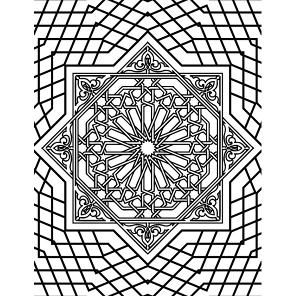İslami Mandala Boyama Kitabı - 2