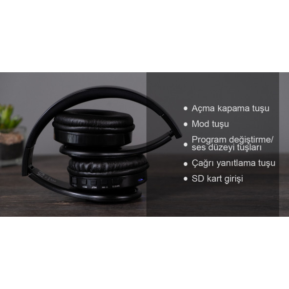 Yui Fg-69 Bluetooth 5.0 Kulaküstü Kulaklık - 7