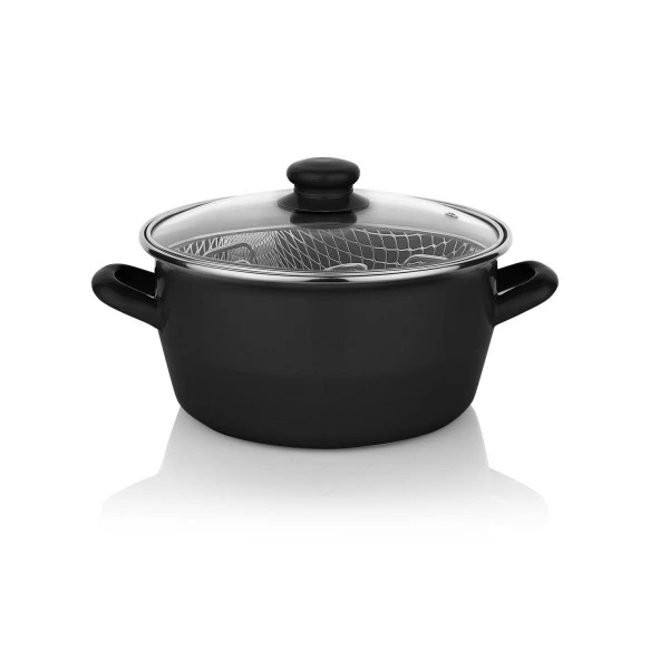 Schafer Fry Çıtır Kızartma Tenceresi 22 Cm-3 Parça-Siyah - 5