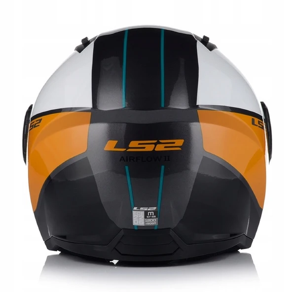 LS2 Aırflow 2 Cover Siyah-beyaz-gold Açık Motosiklet Kaskı - 3