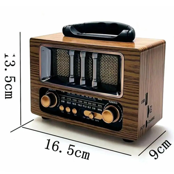 Everton RT-731 Bluetooth, Nostalji , FM/AM/SW 3 Band Radyo ,usb, sd mp3 player - 2