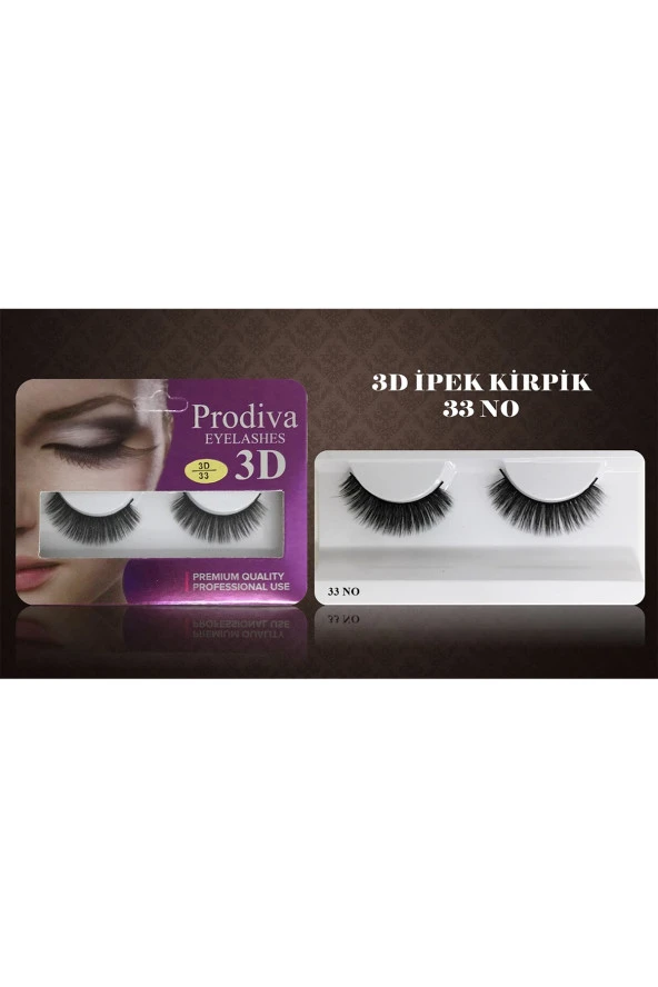 Prodiva 10'lu 3D İpek Takma Kirpik - 3