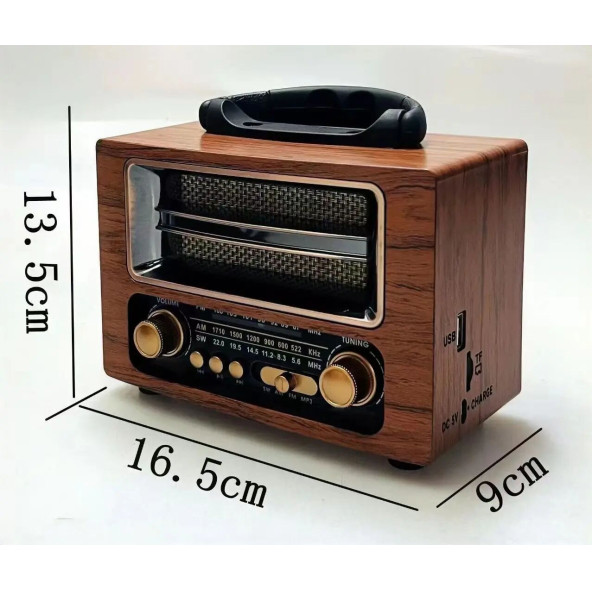 Everton RT-721 Bluetooth, Nostalji , FM/AM/SW 3 Band Radyo ,usb, sd mp3 player - 2