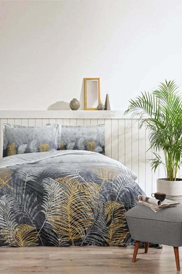 Özdilek Çift Kişilik Ranforce Nevresim Takımı Golden Palm ürün görseli