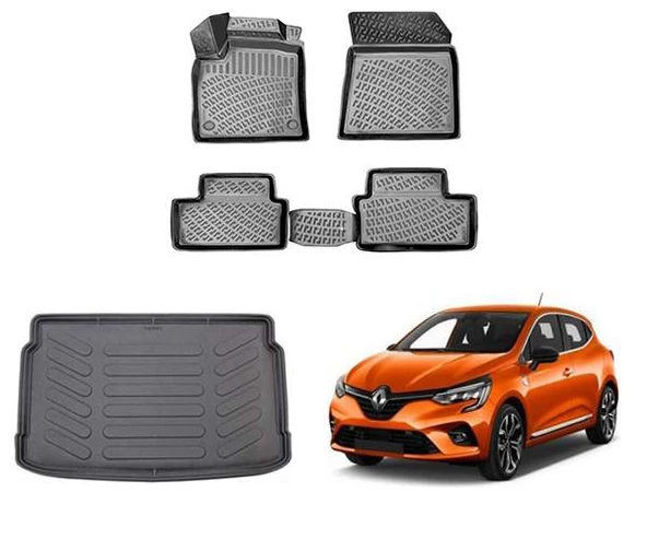 Renault Clio 5  2020+ Rizline 3D Paspas ve Bagaj Havuzu ürün görseli