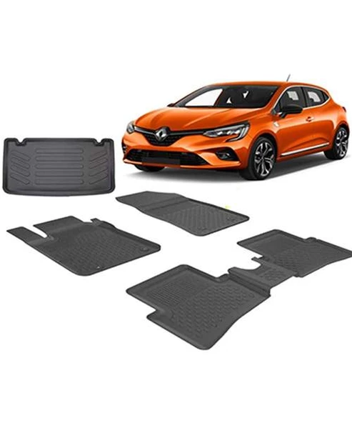 Renault Clio 5 2020 + Sahler 4.5D Havuzlu Paspas Rizline 3D Bagaj Havuzu ürün görseli