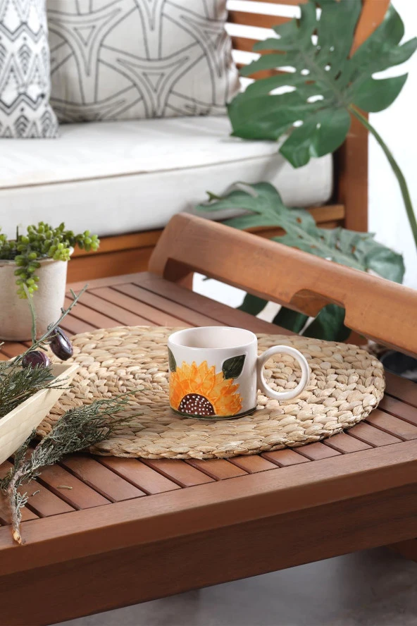 Sun | El Yapımı Seramik Kupa Fincan Bardak Mug Seramik Double Türk Kahve Fincanı - 2