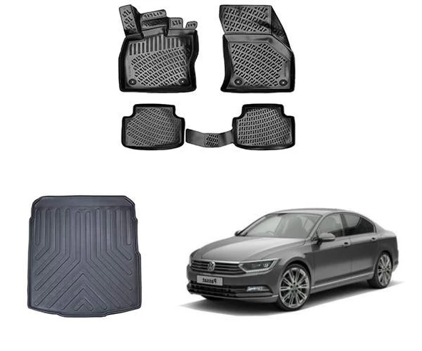 Volkswagen Passat B8-B8.5 2015+  Rizline 3D Paspas ve Bagaj Havuzu