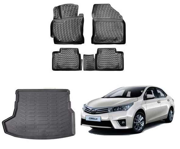 Toyota Corolla 2013-2018 Rizline 3D Paspas ve Bagaj Havuzu