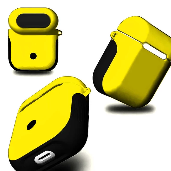 Apple Airpods 1. / 2. Nesil ile uyumlu Kılıf Shockproof Silikon Renkli Uyumlu Kılıf - 7