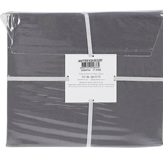 Özdilek Tek kişilik Çarşaf Seti Fitted Rf Colourıst 120X200 Antrasit - 2
