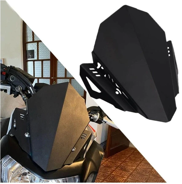 Motosiklet Alüminyum Siperlik CNC Rüzgarlık Yamaha MT07 FZ07 2018 2021 Uyumlu Siyah Motor Rüzgarlık