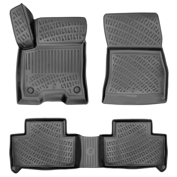 Rizline Mercdes EQB 2021+ 3D Havuzlu Paspas Siyah - Resim 2