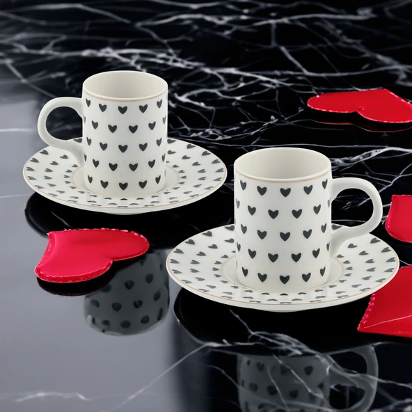 GÜRAL PORSELEN Camelia 2 Kişilik 4 Parça Kahve Fincan Takımı 6656 ürün görseli