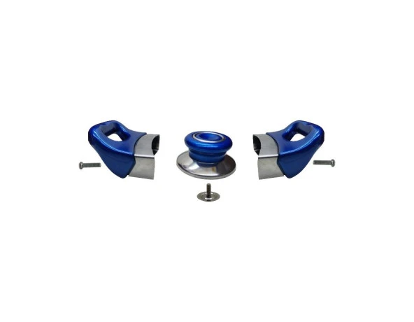 Mavi Tencere Tava Yan Kulpları ve Kapak Kulpu Seti - 3 Set - 2