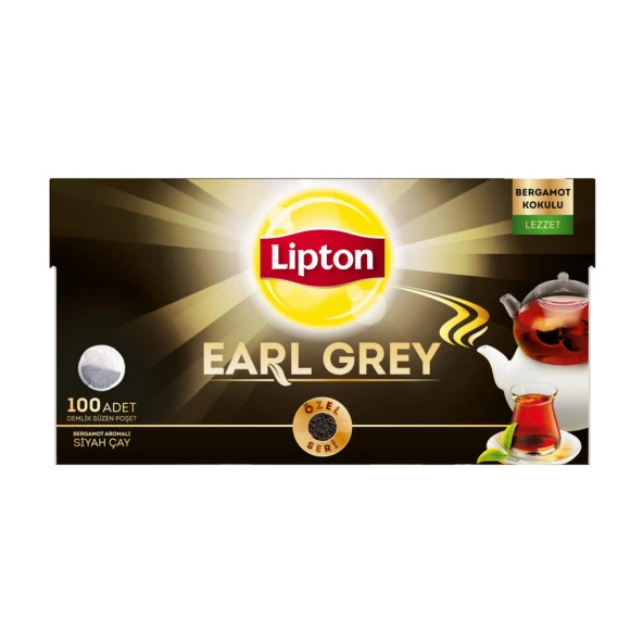 Lipton Earl Grey Bergamot Aromalı Demlik Poşet Çay 100'lü 8 Paket - 2