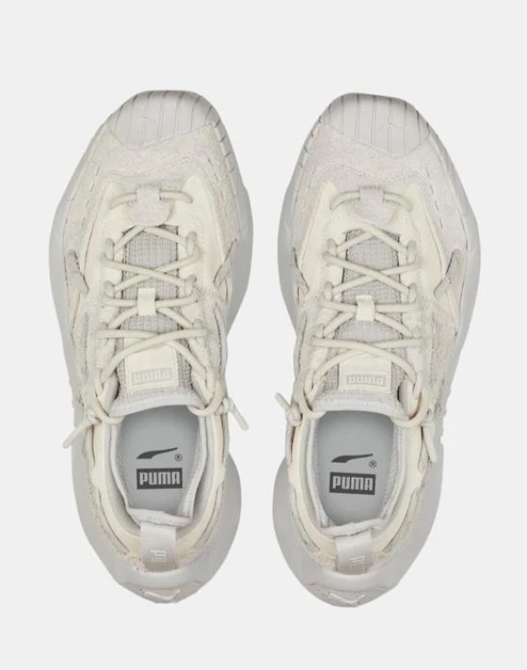 Puma Plexus Glacier Gray Ekru Deri Erkek Spor Ayakkabı 38632903 - 6