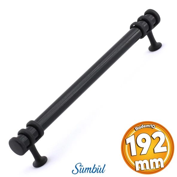 Sümbül Mobilya Mutfak Dolabı Çekmece Dolap Kulpları Kapak Kulpu Kulbu Siyah 192 mm Metal Kulp